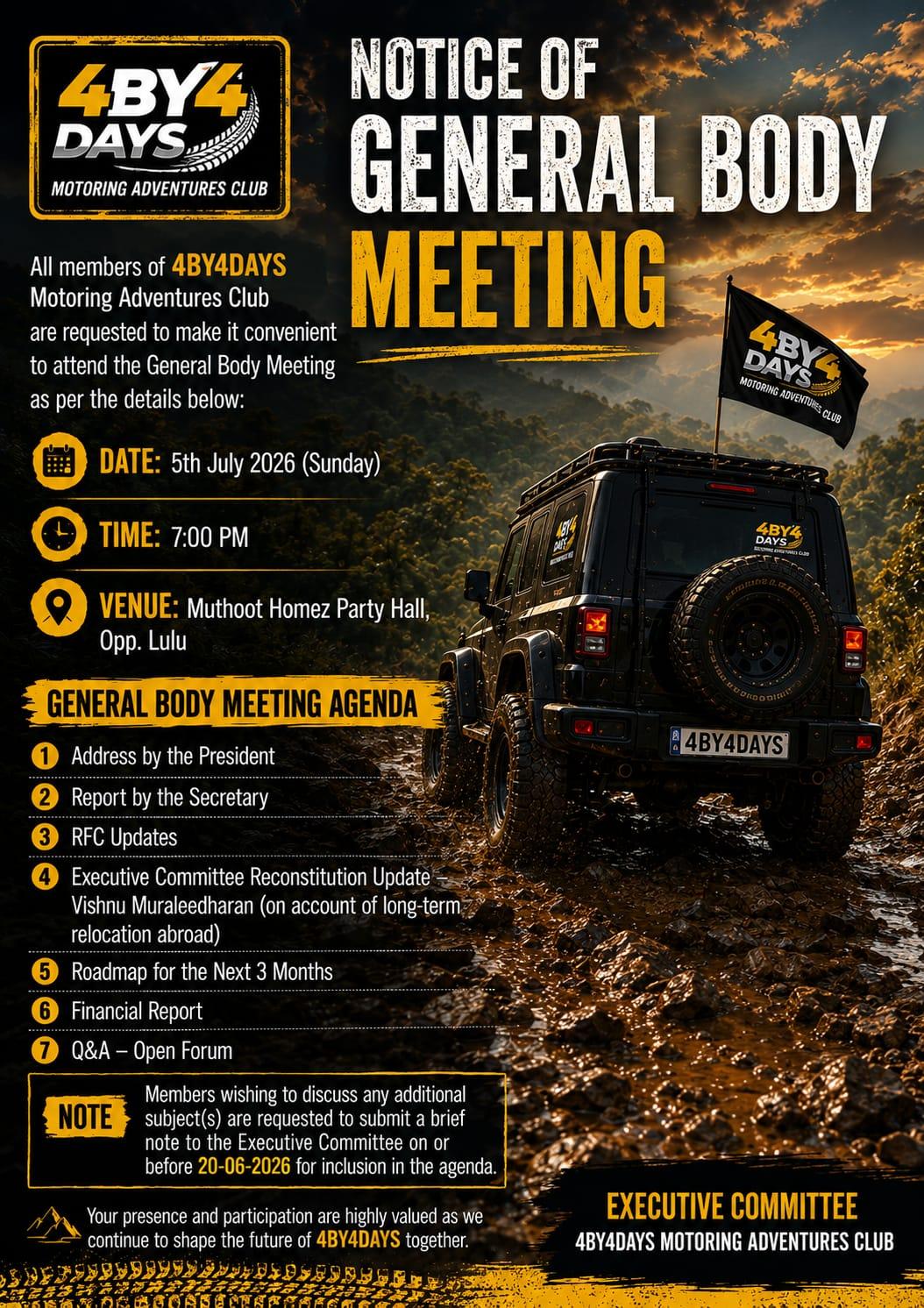 General Body Meeting